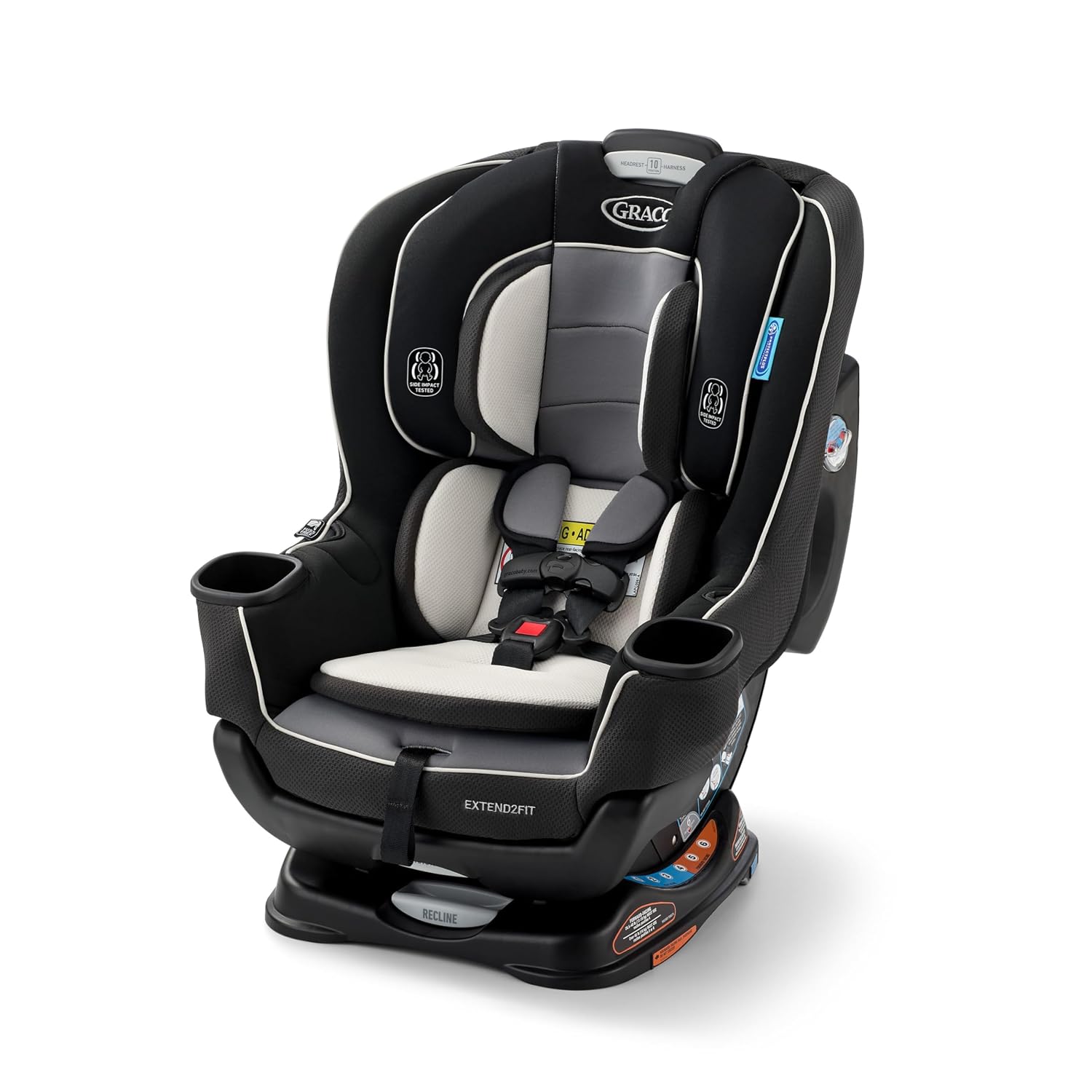 Graco Extend2Fit Convertible Car Seat, Rear and Forward Facing Car Seat with Adjustable Extension Panel for Extra Legroom, Great Gift for Baby Shower or Baby Registry