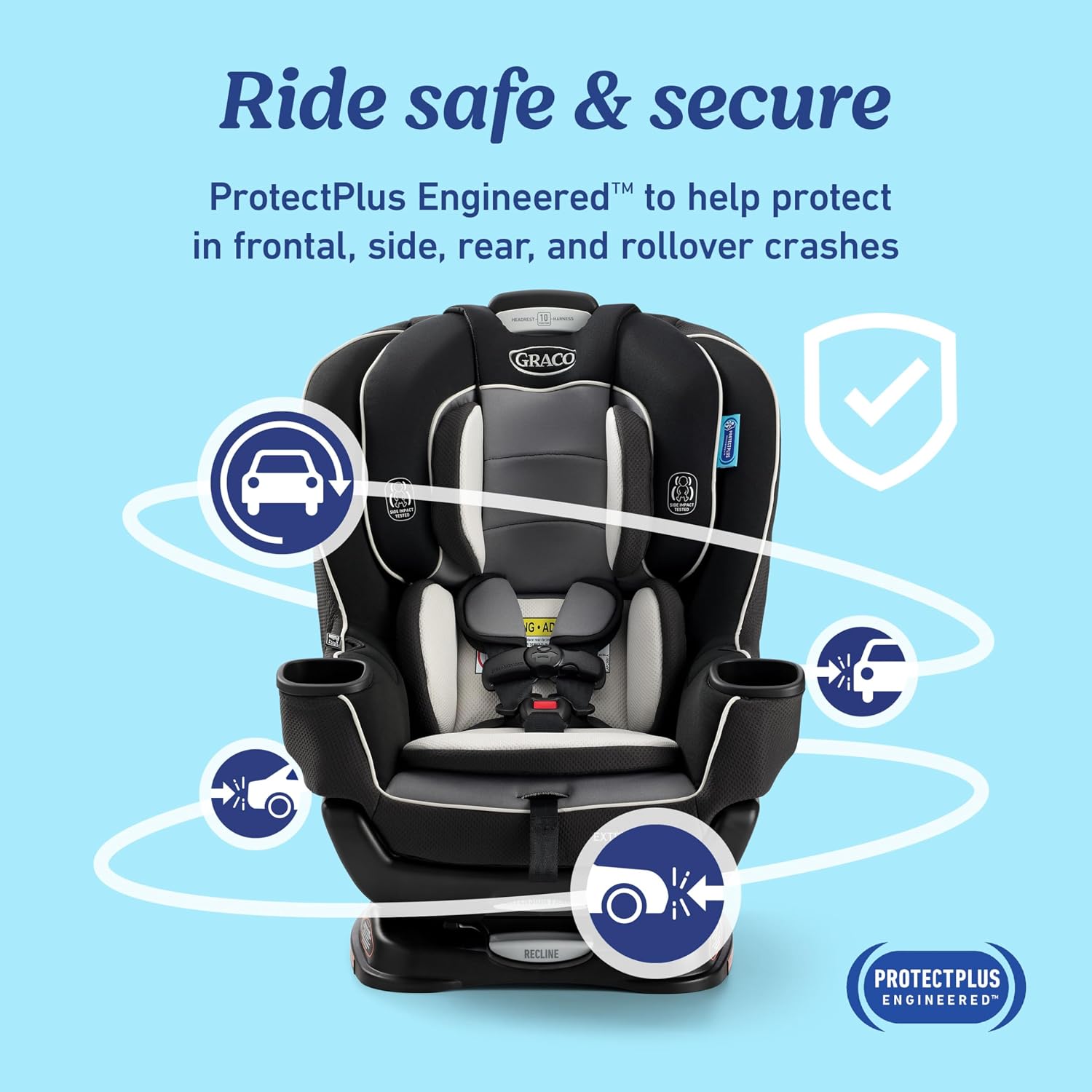 Graco Extend2Fit Convertible Car Seat, Rear and Forward Facing Car Seat with Adjustable Extension Panel for Extra Legroom, Great Gift for Baby Shower or Baby Registry