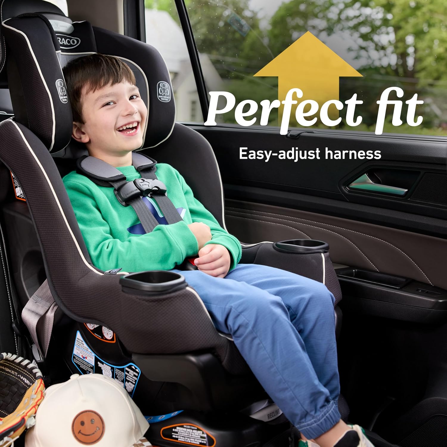 Graco Extend2Fit Convertible Car Seat, Rear and Forward Facing Car Seat with Adjustable Extension Panel for Extra Legroom, Great Gift for Baby Shower or Baby Registry