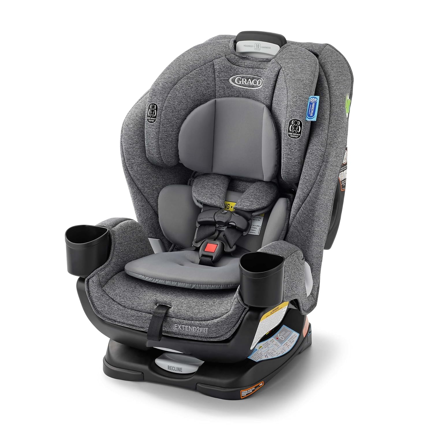 Graco Extend2Fit 3-in-1 Convertible Car Seat, 3 Modes – Rear Facing, Forward Facing Baby Car Seat and Highback Booster Seat, Adjustable Extension Panel for Extra Legroom