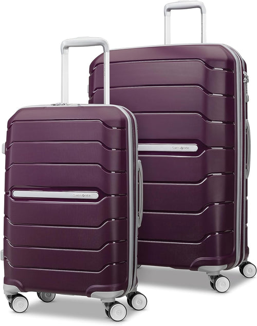 Samsonite Freeform 2-Piece Luggage Set - Carry-On & Large Checked Luggage with Dual Spinner Wheels - Durable Polypropylene Hardshell - TSA Lock, Airline-Approved - Expandable Hard Shell Powder Blue