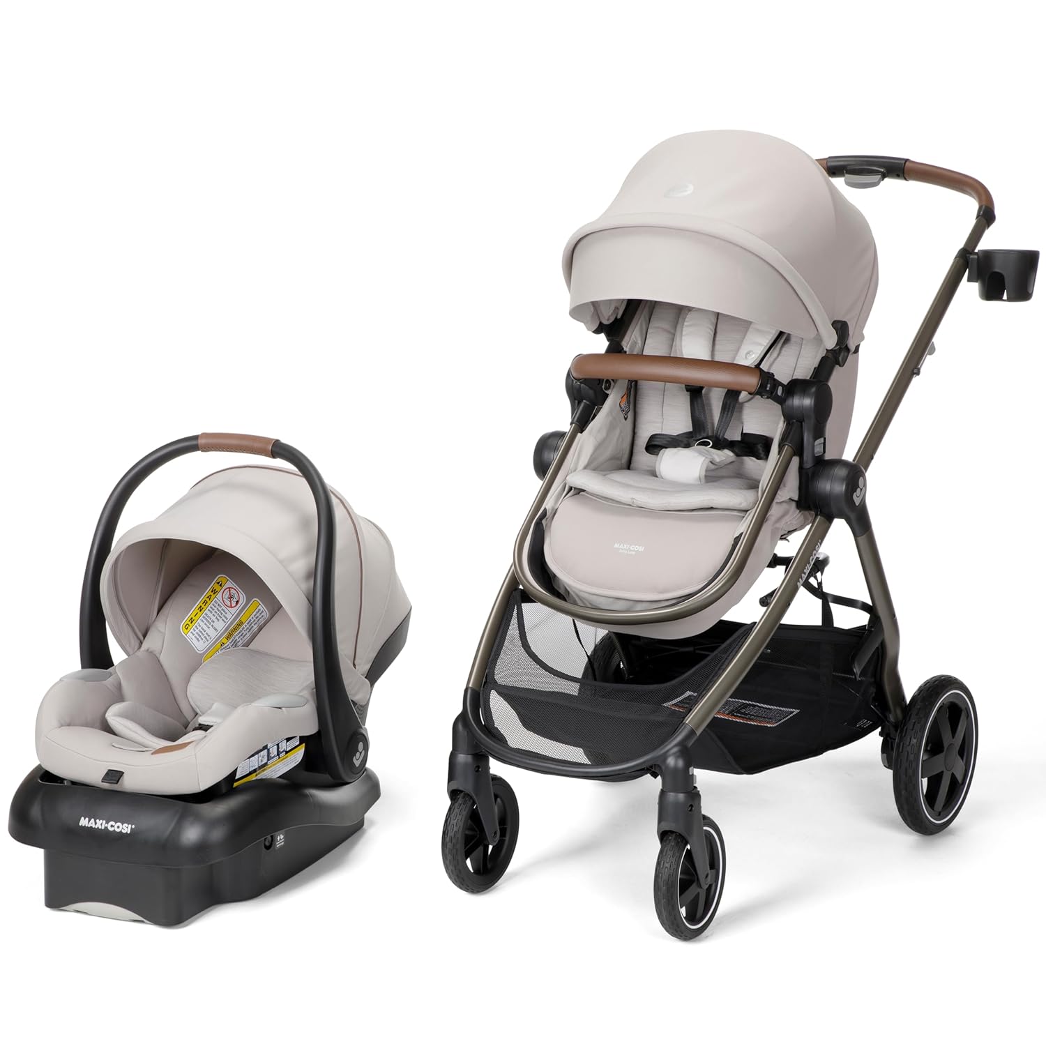 Maxi-Cosi Zelia 2 Luxe 5-in-1 Modular Travel System，Car Seat & Stroller