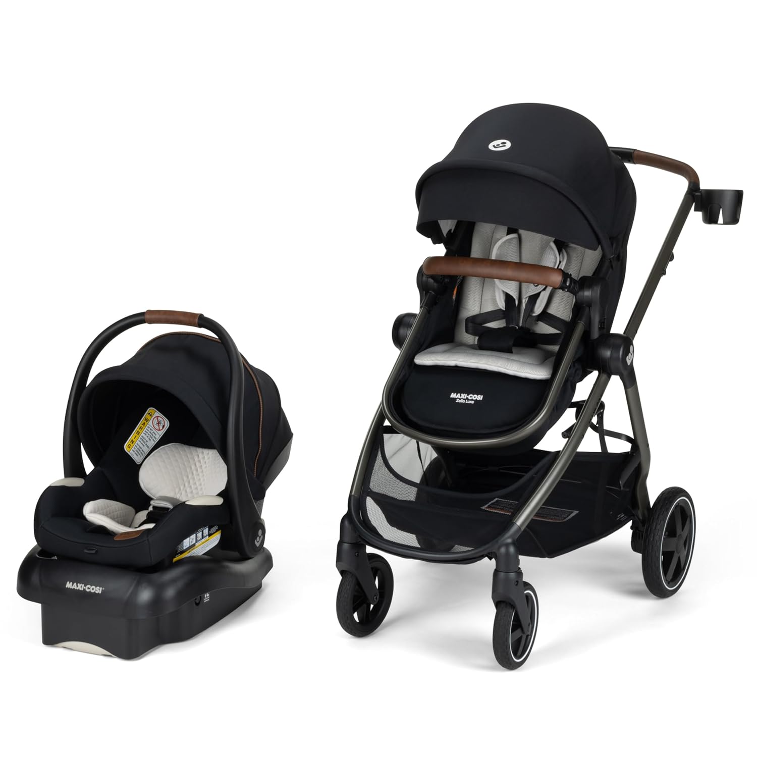 Maxi-Cosi Zelia 2 Luxe 5-in-1 Modular Travel System，Car Seat & Stroller